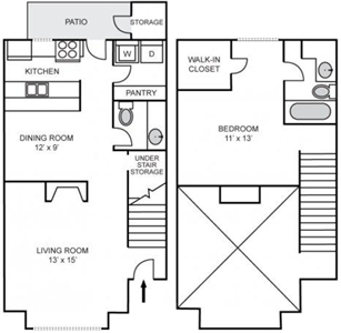Westchester- One Bedroom / One and Half Bath - 902 Sq.Ft.*